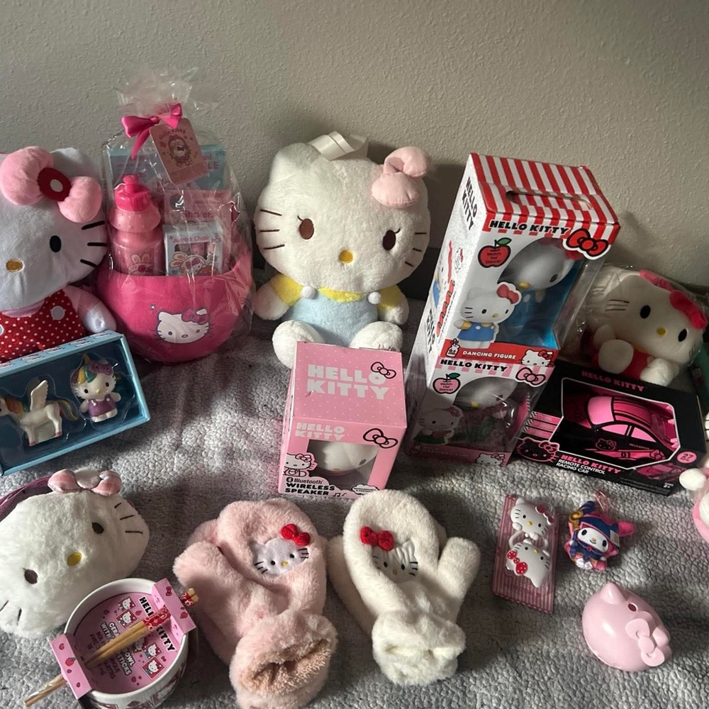 Hello Kitty Plush Collection - Pink, White, and Red